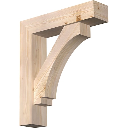 Ekena Millwork Imperial Block Smooth Bracket w/ Offset Brace, Douglas Fir, 7 1/2"W x 32"D x 36"H BKT0806X32X36IMP05SDF